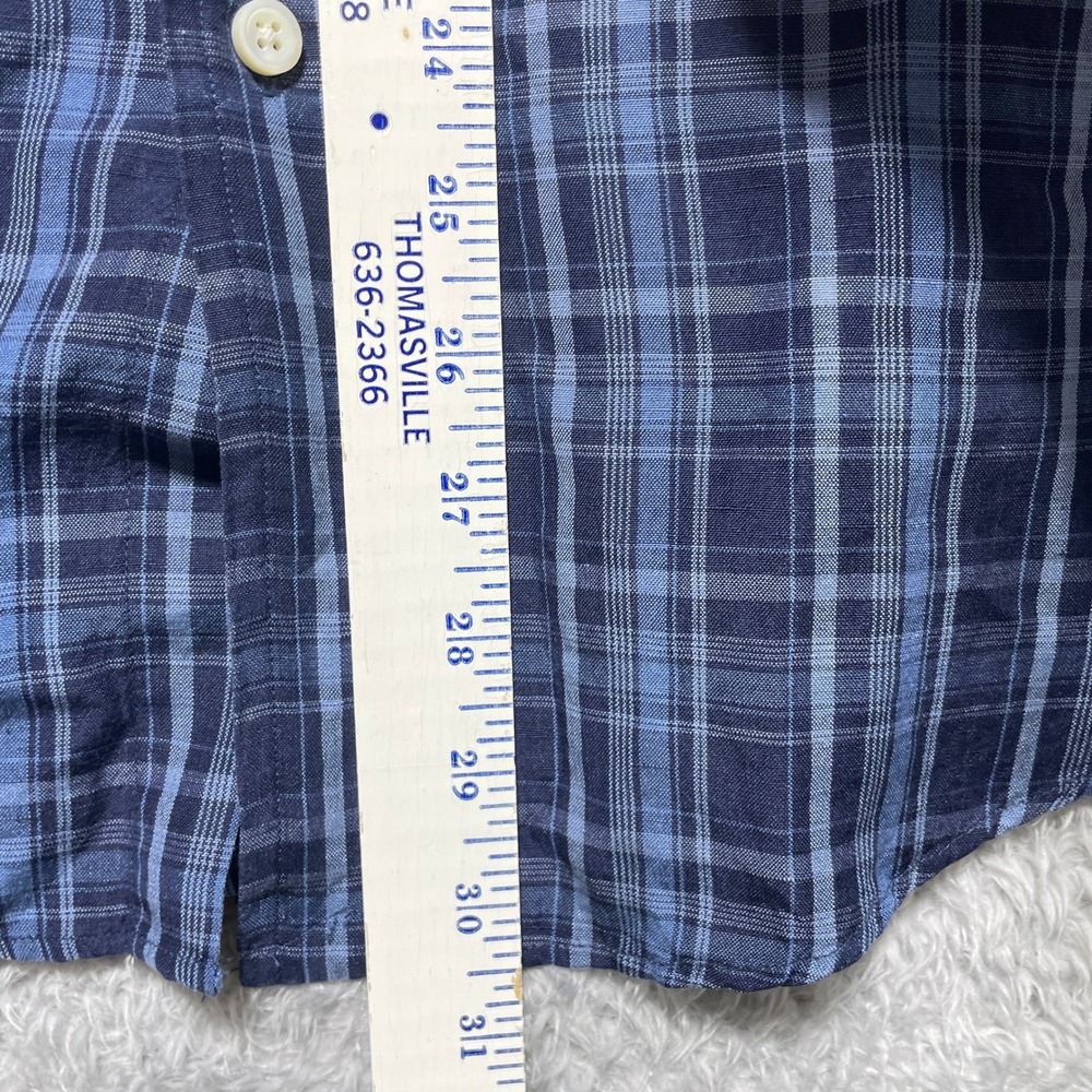 Ralph Lauren Mens Blue Plaid Custom Fit Button Down Shirt Long Sleeve Size S - Picture 6 of 8